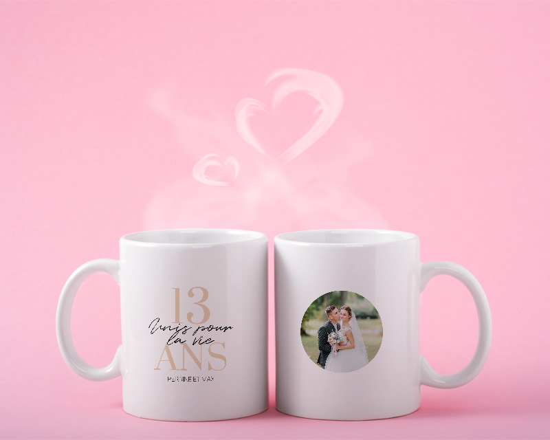 Mug personnalisé anniversaire de mariage - Noces de Muguet