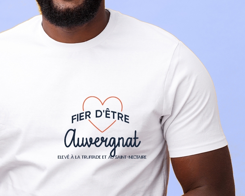 Tee shirt personnalisé homme - Fier d'être Auvergnat