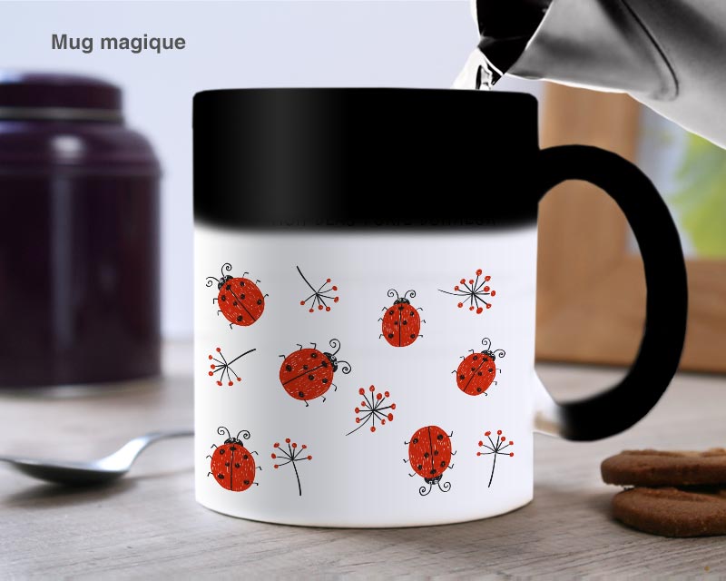 Mug personnalisé prénom - Coccinelle Porte-bonheur