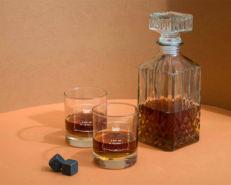 Carafe à whisky et verres à whisky personnalisés