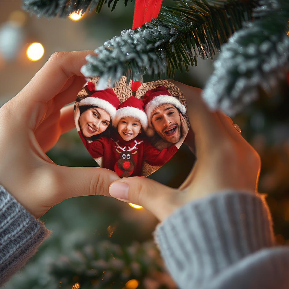 Boule de Noël Coeur personnalisée - Photo