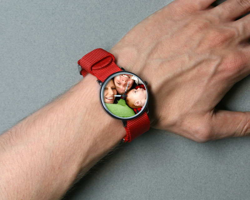 Montre bleu blanc rouge Photo