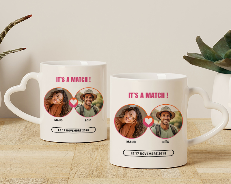 Mug personnalisé - It's a match