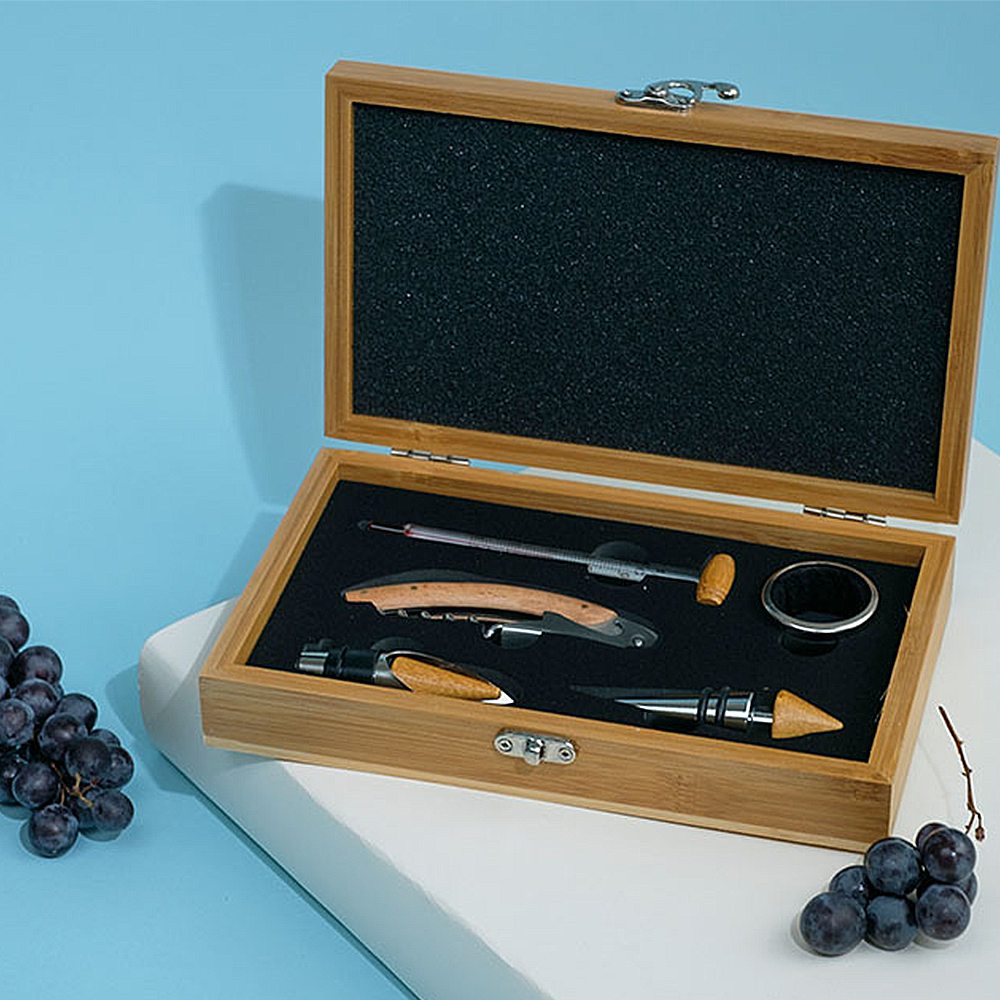 Coffret sommelier personnalisé - 5 accessoires - Papa Renard