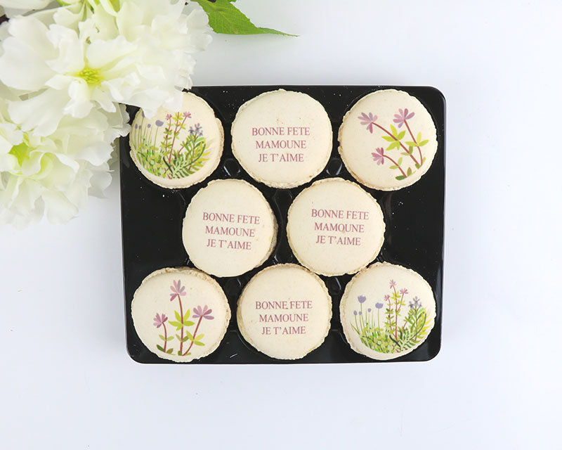 Macarons Personnalisables - Collection Fleurie