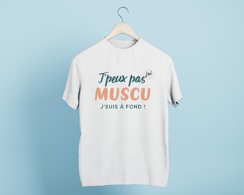 Tee shirt personnalisé homme - J'peux pas j'ai muscu