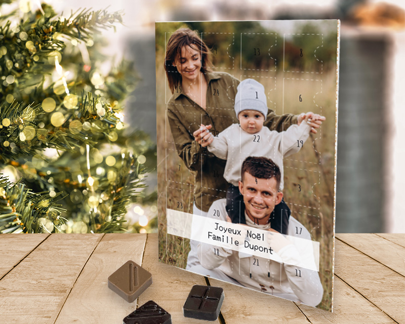 Calendrier de l'Avent personnalisé - Photo et message