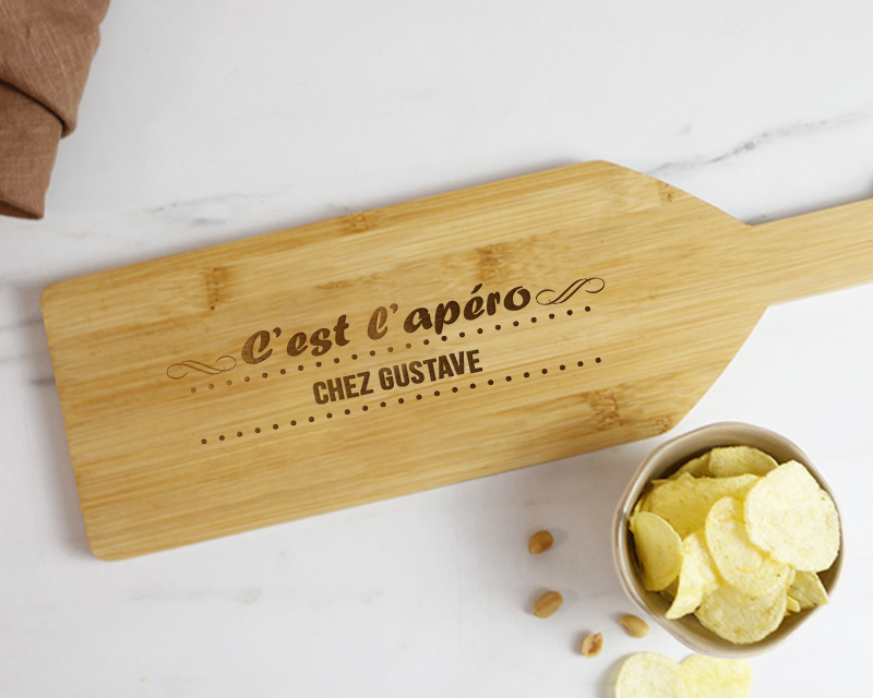 Planche apéro personnalisée en bois - Prénom