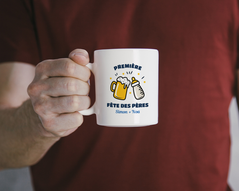 Mug personnalisé jeune papa - Chacun son biberon