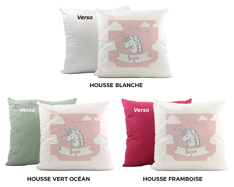 Coussin personnalisé - Licorne