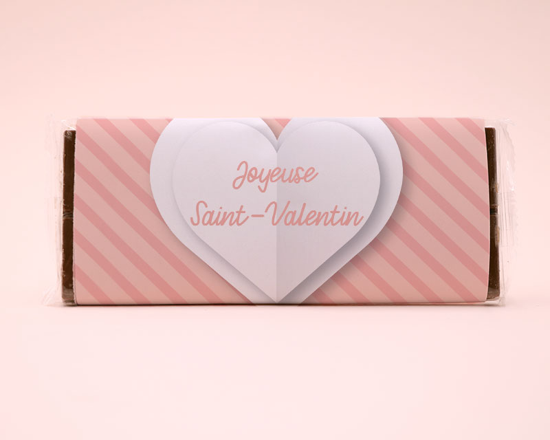 Tablette de chocolat Personnalisable - Coeur message