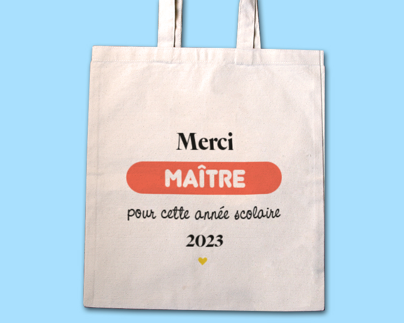 Tote bag personnalisé - Fin d'année scolaire