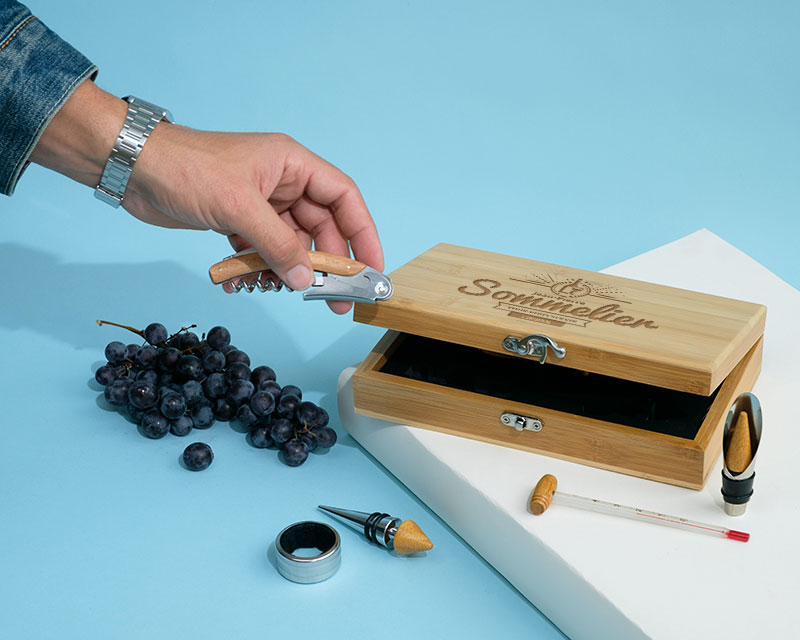 Coffret Sommelier accessoires Vin Enseigne