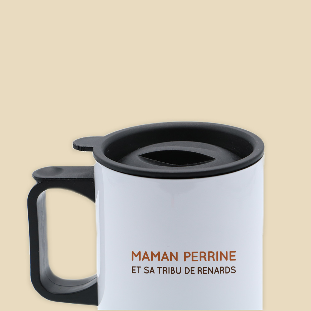 Mug isotherme personnalisé - Maman Renard et sa meute