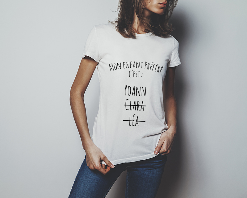 Tee shirt personnalisé femme - Enfant préféré