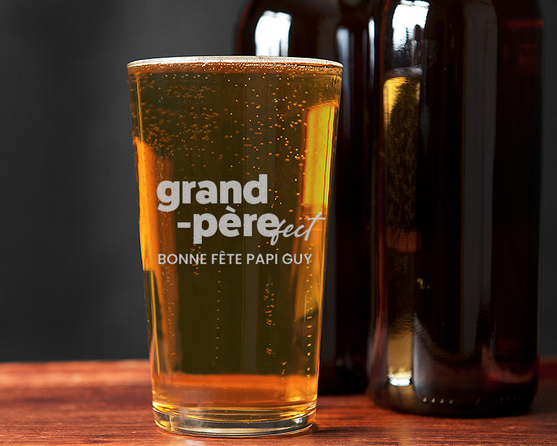 Verre à bière personnalisé pinte - Grand Père-fect