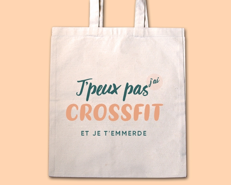 Tote bag personnalisable - J'peux pas j'ai crossfit