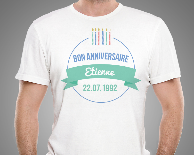 Tee shirt personnalisé homme - Bougies