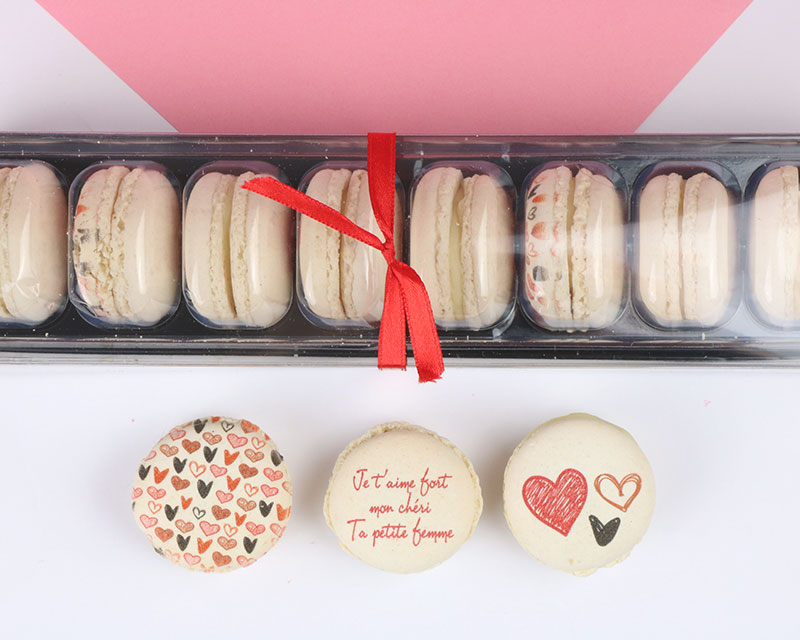 Macarons Personnalisables - Amour