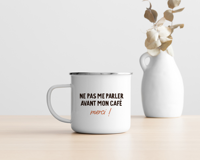 Mug personnalisé émaillé - Message