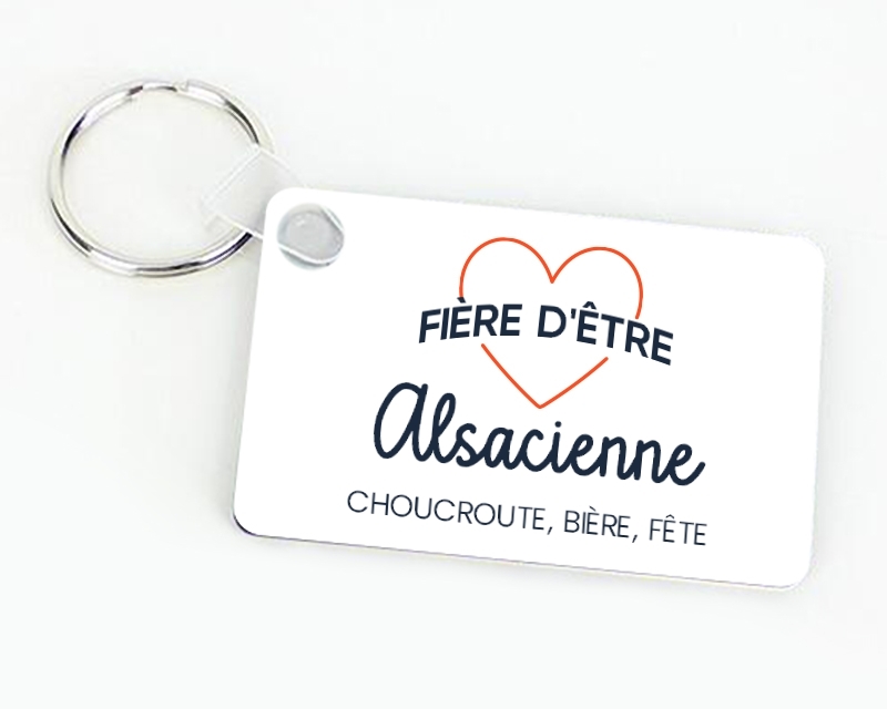 Porte-clés personnalisable - Fière d'être Alsacienne