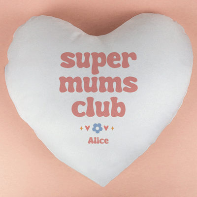 Coussin coeur personnalisé - Cool Mums Club