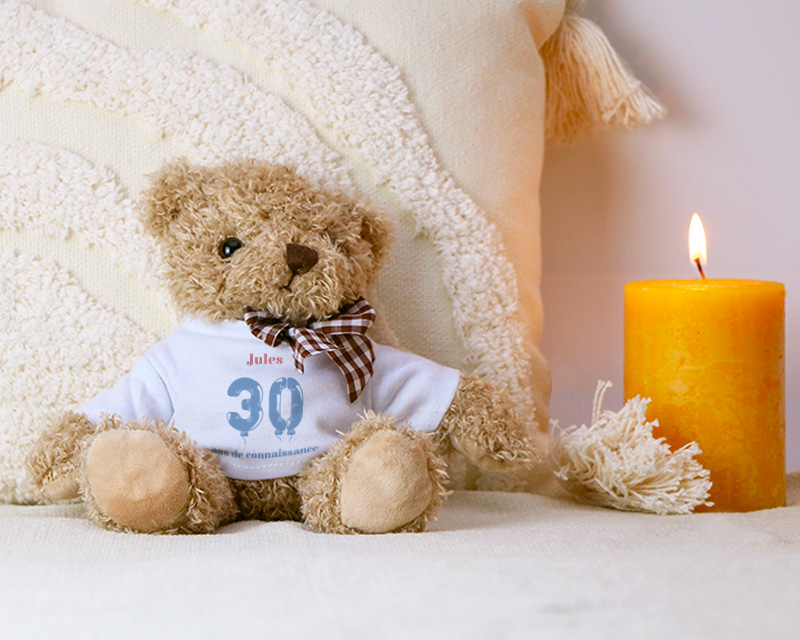 Ourson en peluche personnalisable anniversaire - Ballons