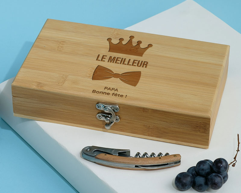 Coffret sommelier personnalisé - 5 accessoires - Papa Royal