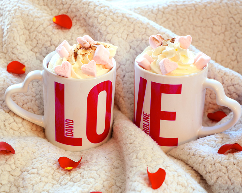 Duo de mugs personnalisés - Love