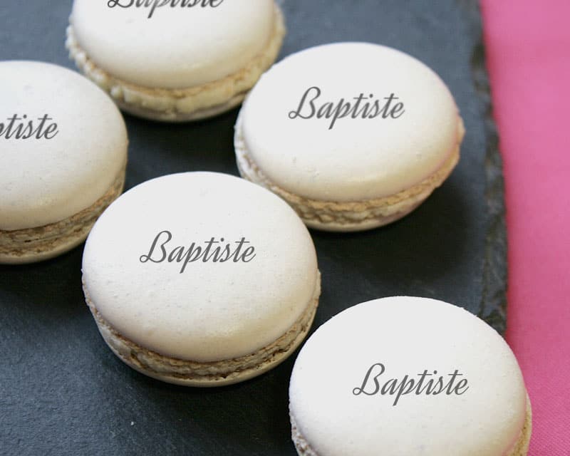 Macarons personnalisés Message