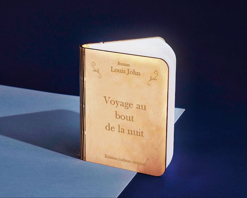 Lampe livre lumineux personnalisé - Première de couverture