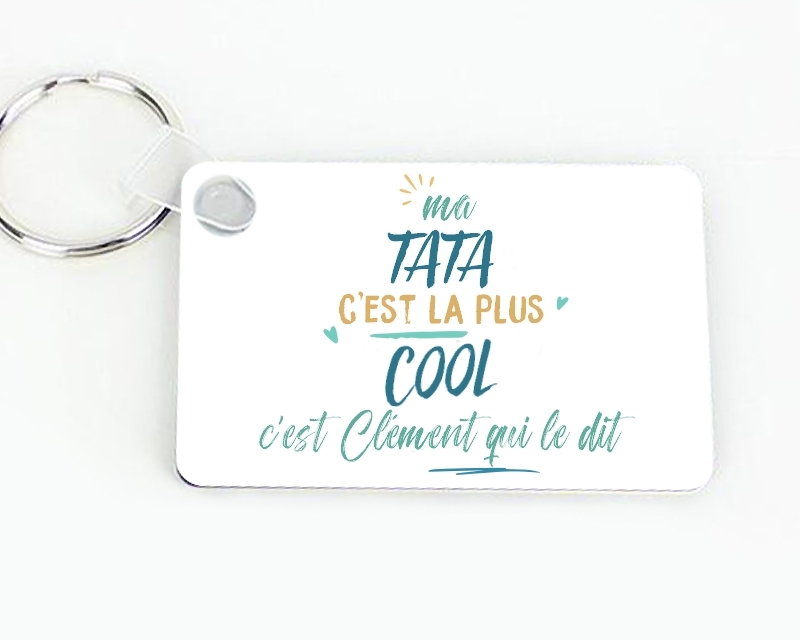 Porte-clés personnalisé : Tata la plus...