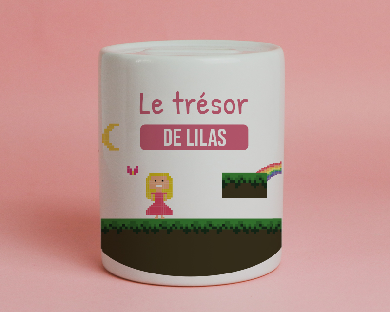 Tirelire personnalisable - Jeux Vidéo Rétro - Version Fille