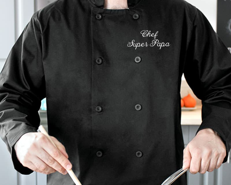 Veste de Cuisinier noire Brodée