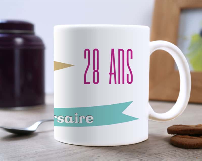 Mug personnalisé anniversaire - Prénom et âge