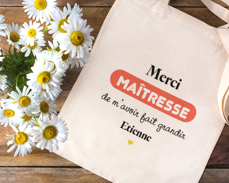 Tote bag personnalisé - Fin d'année scolaire