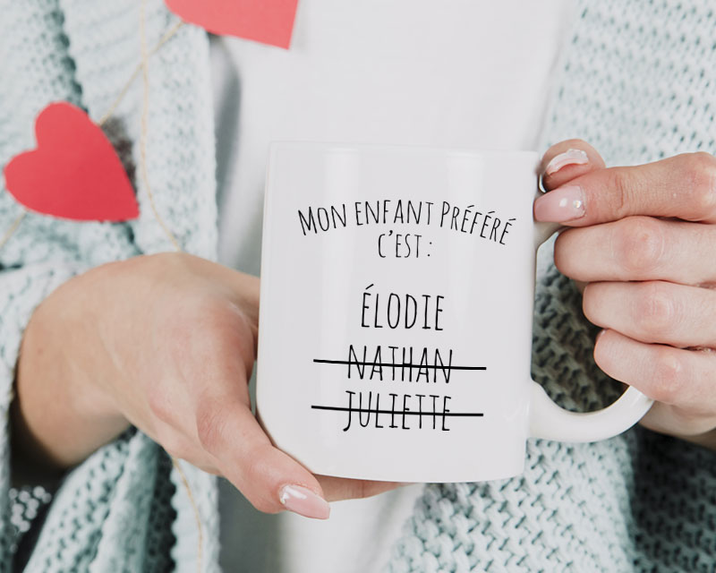 Mug personnalisé prénom - Enfant préféré