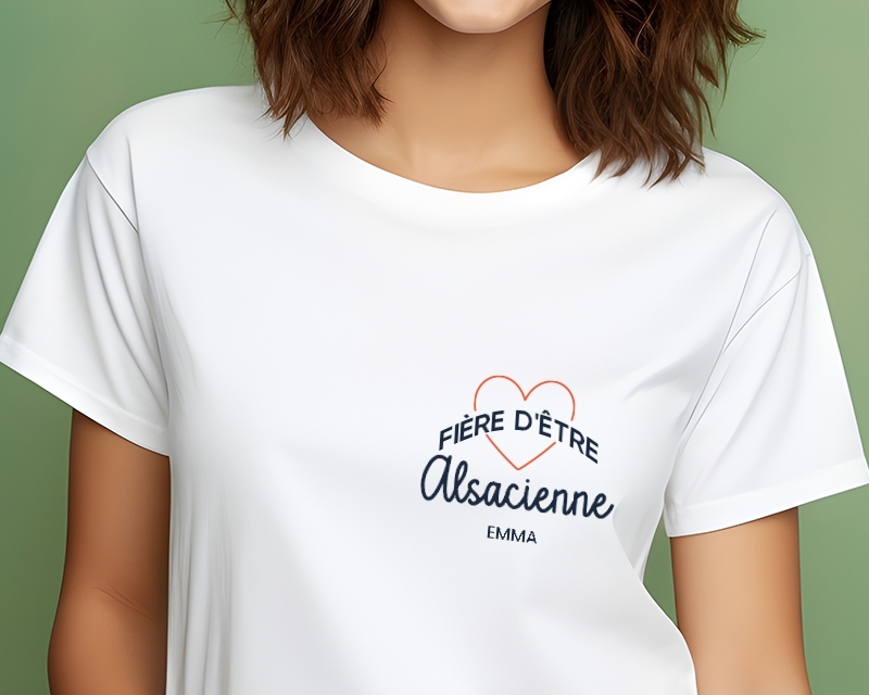 Tee shirt personnalisé femme - Fière d'être Alsacienne