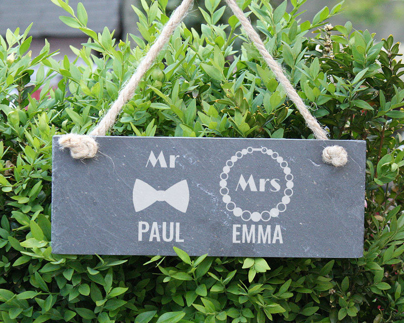 Plaque de porte personnalisée - Mr & Mrs