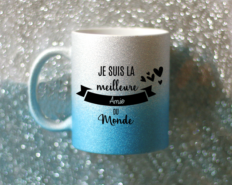 Mug personnalisé à paillettes - Meilleure du monde