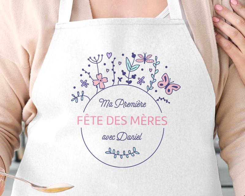 Tablier personnalisé maman - Première Fête des Mères