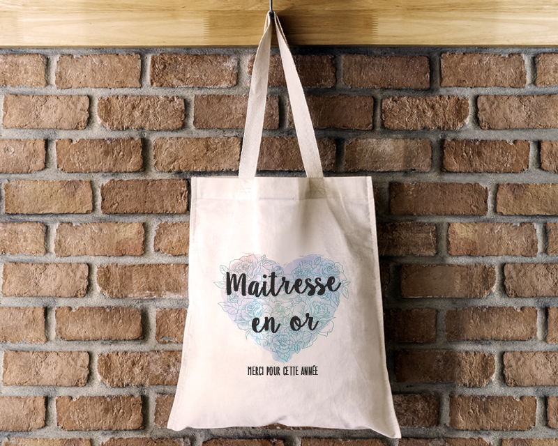 Tote bag personnalisé - Coeur message