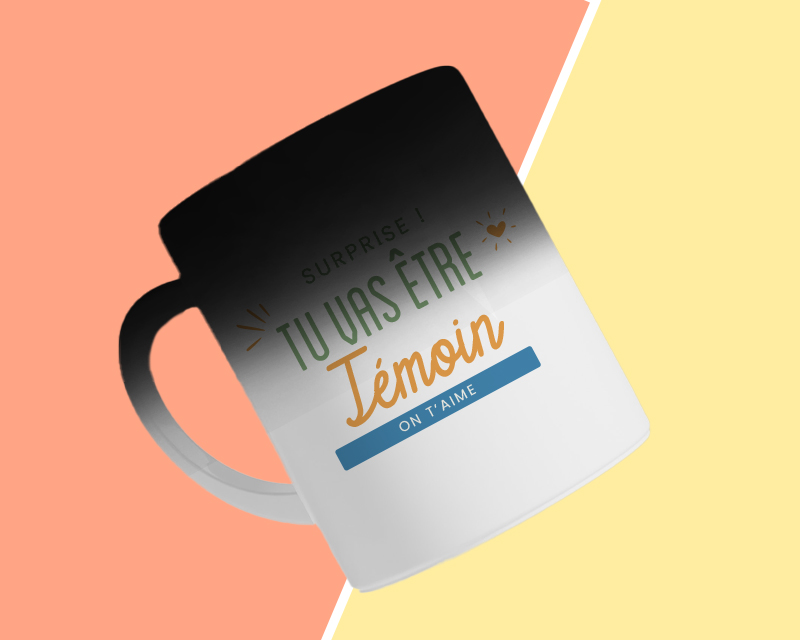 Mug personnalisé - Tu vas être témoin