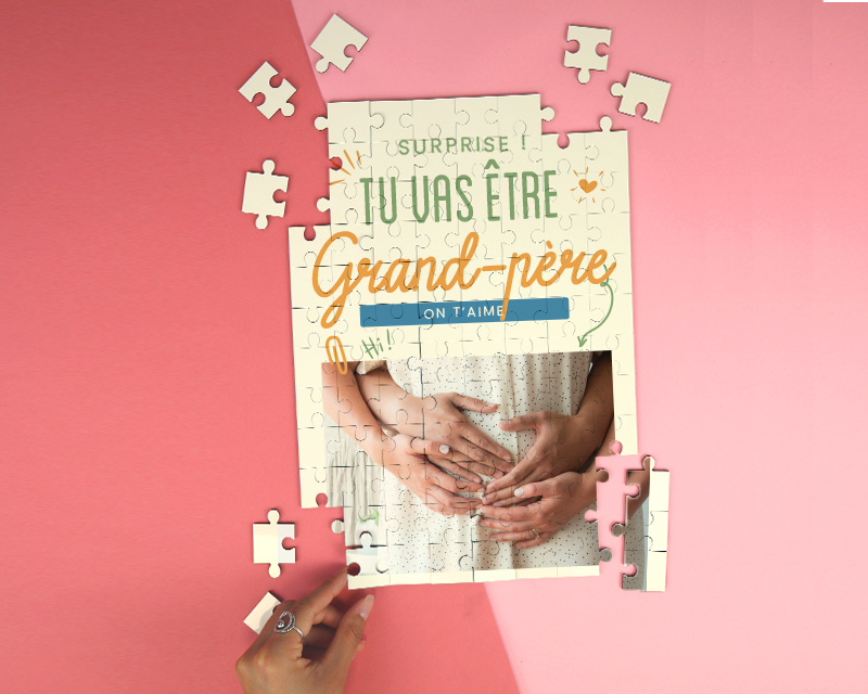 Puzzle personnalisable - Tu vas être grand-père