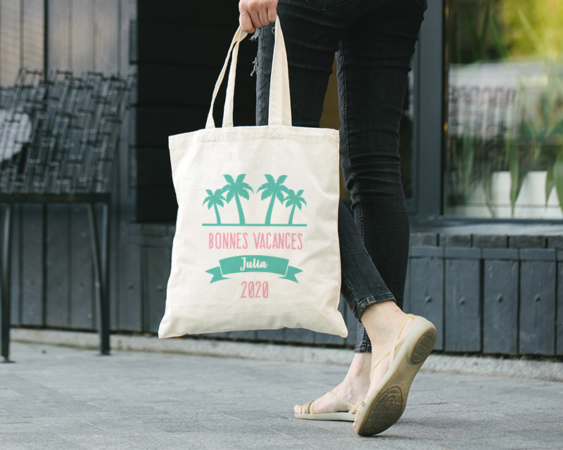 Tote bag personnalisé - Collection Été Palmier