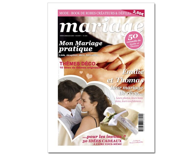 Poster photo personnalisé - Fausse Une de Magazine Mariage