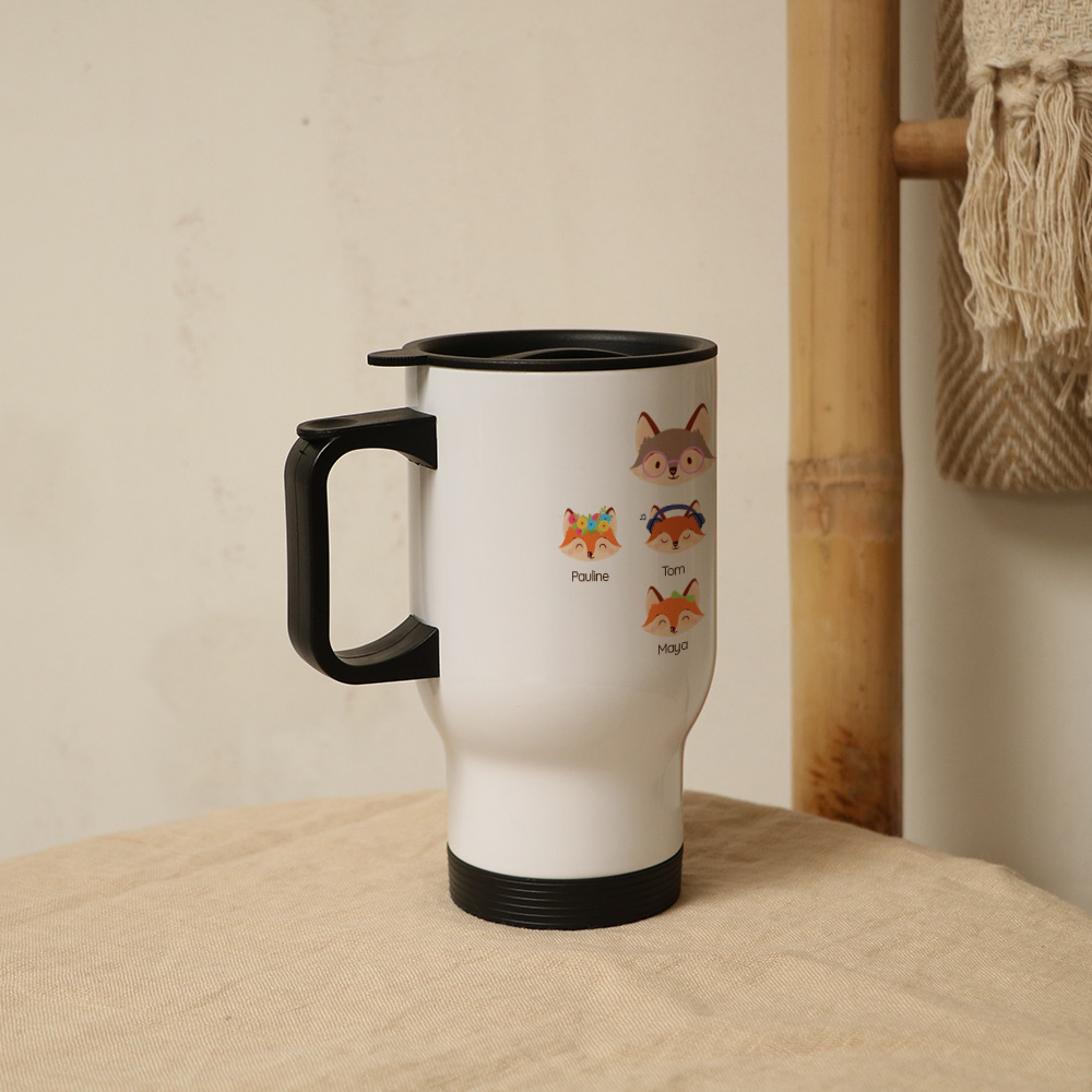 Mug isotherme personnalisé - Mamie Renard et sa meute