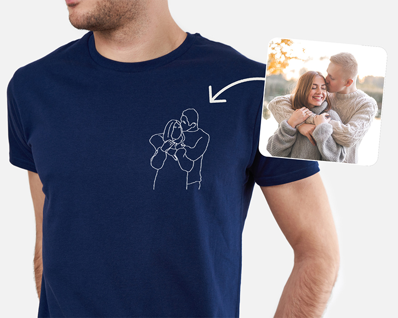 T-shirt homme personnalisé brodé - Photo