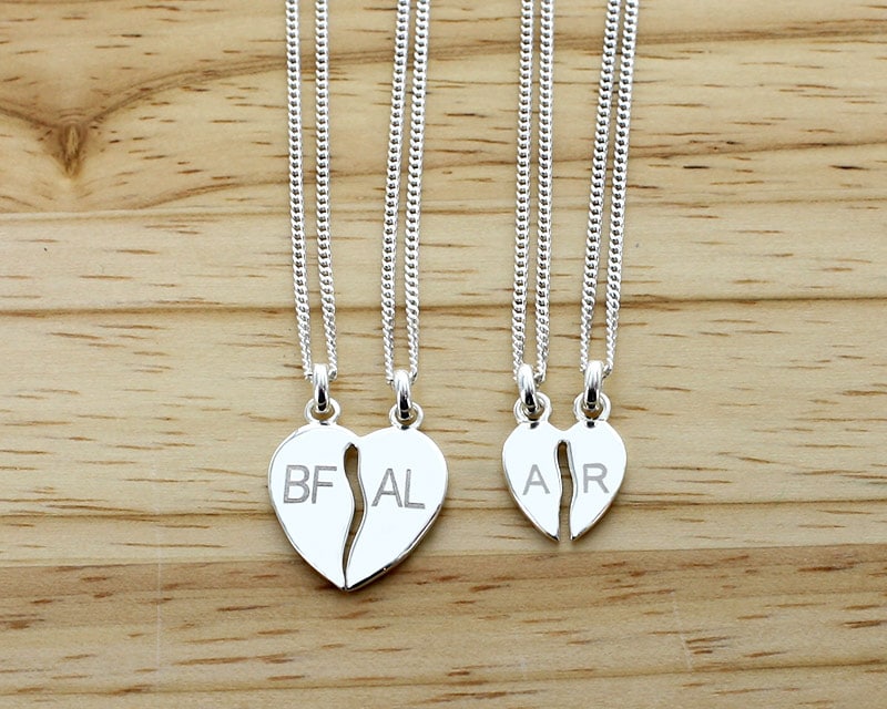 Pendentif Coeur à Partager en Argent véritable