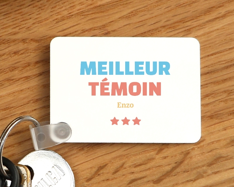 Porte-clés personnalisable - Meilleur Témoin